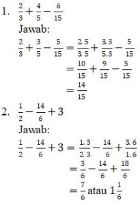 √ Operasi Hitung Pecahan (Rumus Dan Contoh Soal)