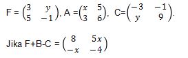 Contoh Soal Matriks no 1 bagian a