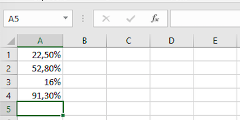 Cara Menjumlahkan persentase di Excel