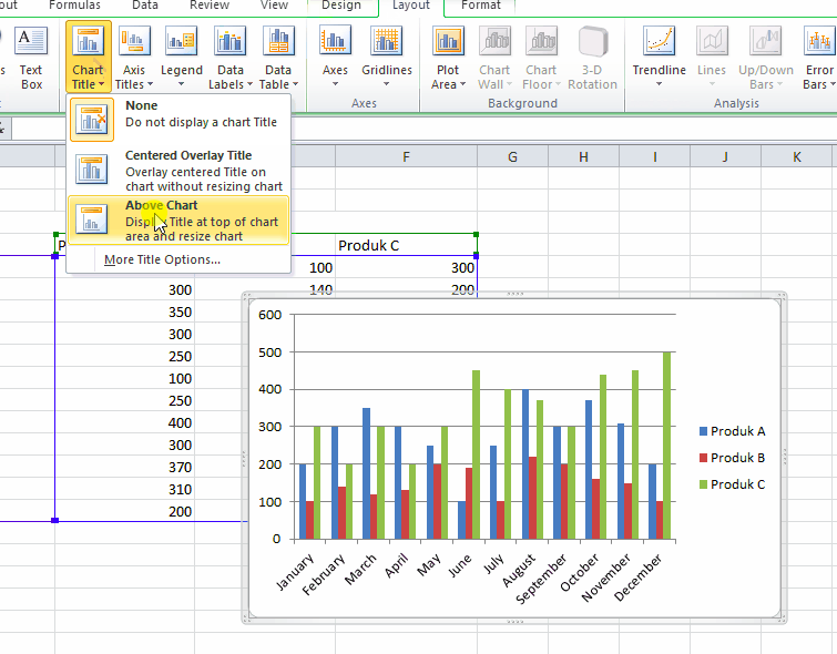 Membuat Grafik Chart Di Excel 0603