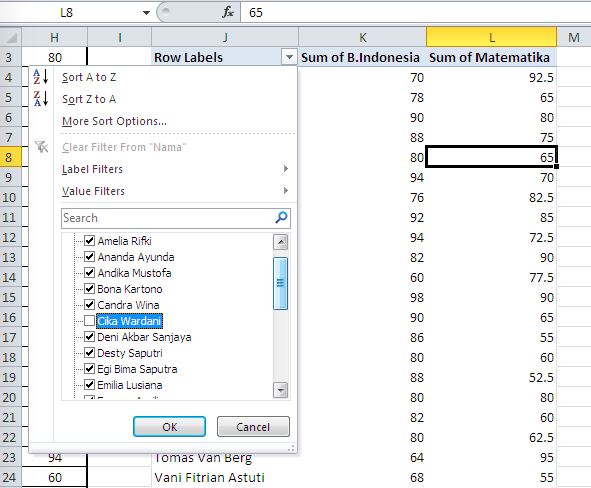 Cara Membuat Grafik Pivot Table Dan Fungsi Pivot Char 1967