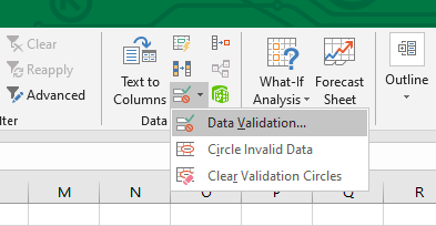 data validation excel