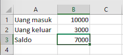 rumus pengurangan di microsoft excel