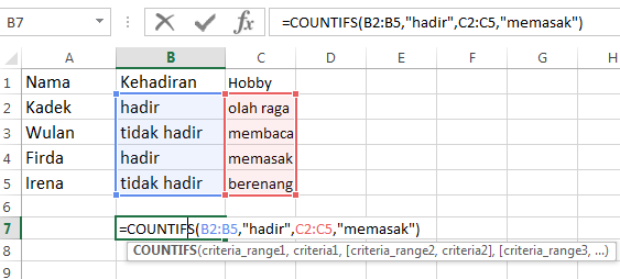 Rumus Counta Countif Countifs Countblank Excel Blog Ilmu Pengetahuan